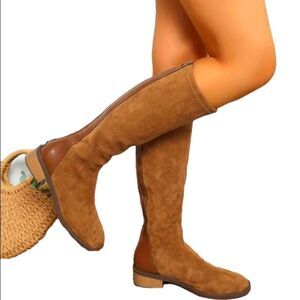 Brown Knee-High Suede Boots sz 8.5